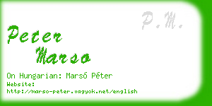 peter marso business card
